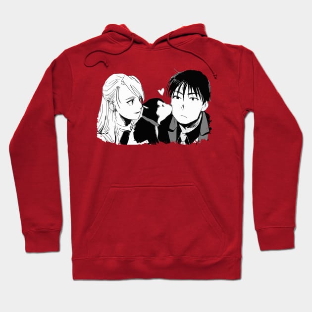 Roy Mustang and Riza Hawkeye FullMetal Alchemist Hoodie by SirTeealot